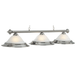 RAM Game Room | 60" | Alabaster Glass Shades | Metal Bar | 3 - Light Billiard Fixture