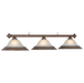 RAM Game Room | 60" | Alabaster Glass Shades | Metal Bar | 3 - Light Billiard Fixture
