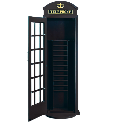 Ram Game Room | English Phone Booth Cue Holder