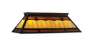 RAM Game Room | Filigree | 44" | Metal Knock Down Frame | Stained Glass | 4 - Light Billiard Fixture