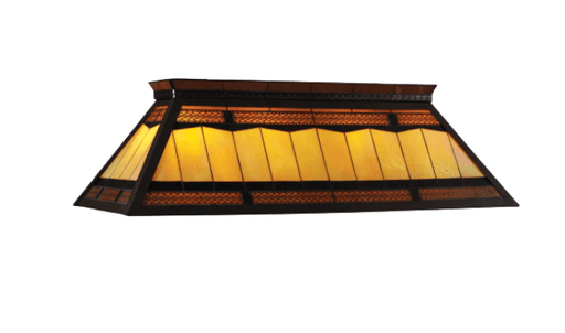 RAM Game Room | Filigree | 44" | Metal Knock Down Frame | Stained Glass | 4 - Light Billiard Fixture