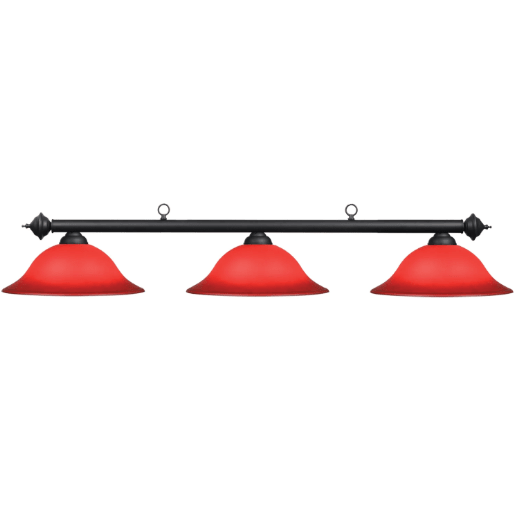 RAM Game Room | Marseilles | 60" | Painted Glass Shades | 3-Light Billiard Fixture