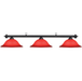 RAM Game Room | Marseilles | 60" | Painted Glass Shades | 3-Light Billiard Fixture