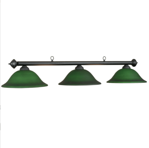 RAM Game Room | Marseilles | 60" | Painted Glass Shades | 3-Light Billiard Fixture
