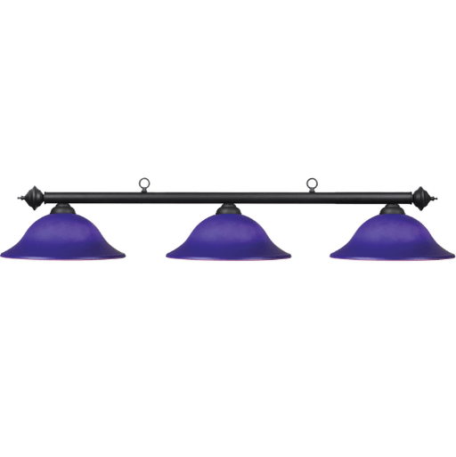 RAM Game Room | Marseilles | 60" | Painted Glass Shades | 3-Light Billiard Fixture