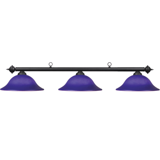 RAM Game Room | Marseilles | 60" | Painted Glass Shades | 3-Light Billiard Fixture