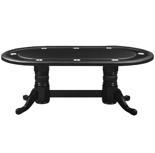 RAM Game Room | Texas Hold'Em | 80" | Wooden Frame | Stainless Steel Cup Holders | Poker Table