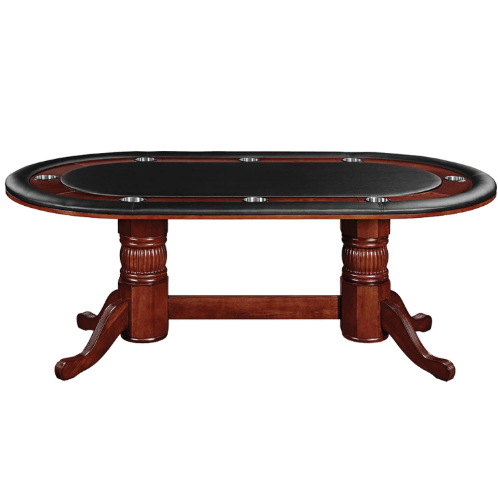 RAM Game Room | Texas Hold'Em | 80" | Wooden Frame | Stainless Steel Cup Holders | Poker Table