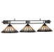 RAM Game Room | Winslow | 54" | Metal Bar | 3 - Light Billiard Fixture