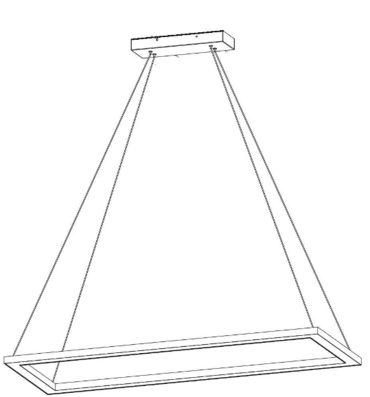 RAM Gameroom | 47" | Rectangular LED | Game Table Light Fixture