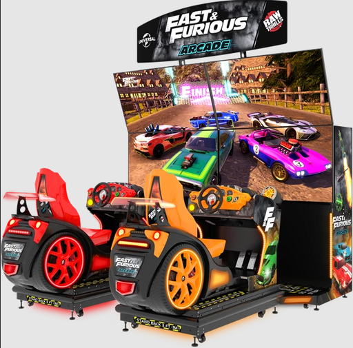 Raw Thrills | Fast & Furious Arcade Standard | Single Seat - Dual Seat with Marquee Options