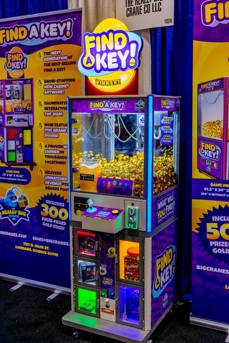 Really Big Crane | Find A Key | 300 Prize - Filed Gold Eggs (Included) | All Metal Cabinet | Arcade Crane Claw Machine