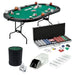 Fat Cat Texas Hold'em Table, 4-Deck Card Shoe, 500 Poker Chip Set, 2 Acrylic Chip Trays & Dice Cup Set Casino Bundles Fat Cat 