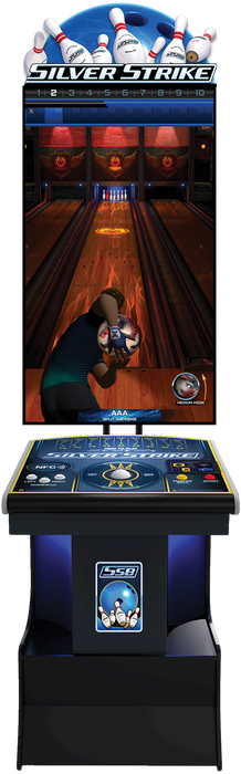 Incredible Technologies | Silver Strike : League Night | Home Edition | 55” Vertical Monitor | Bowling Arcade Machine