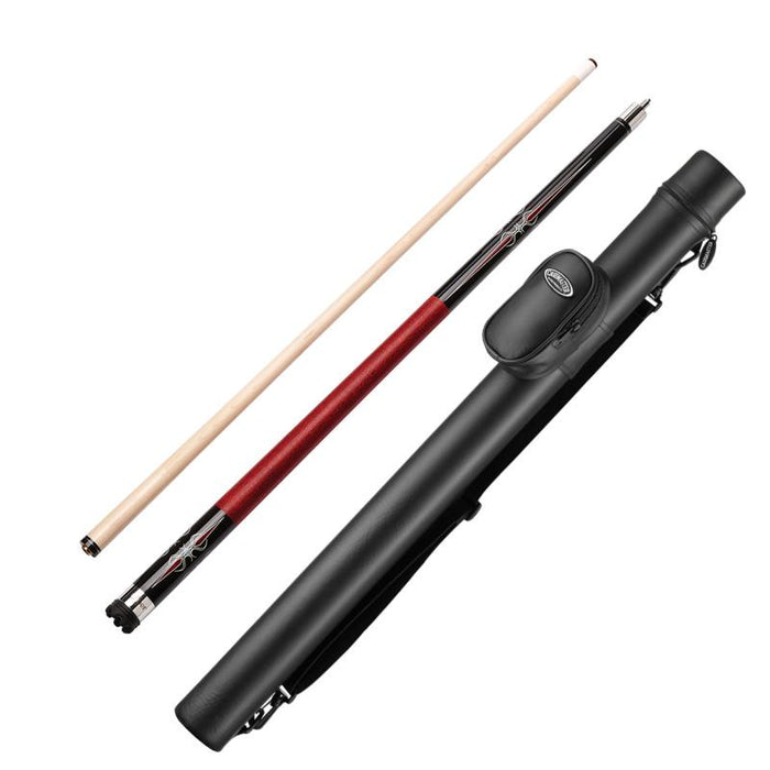 Viper Sinister Series Cue with Red/Black Wrap and Casemaster Q-Vault Supreme Black Cue Case Billiards Viper 