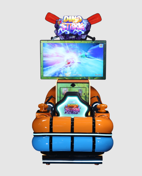 UNIS | Dino Storm | 49″ HD screen | Raft - Shaped Cabinet | Arcade Racing Game
