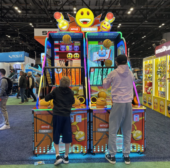 UNIS | Emoji Hoops | 65" LCD Backboard | Basketball Arcade Game