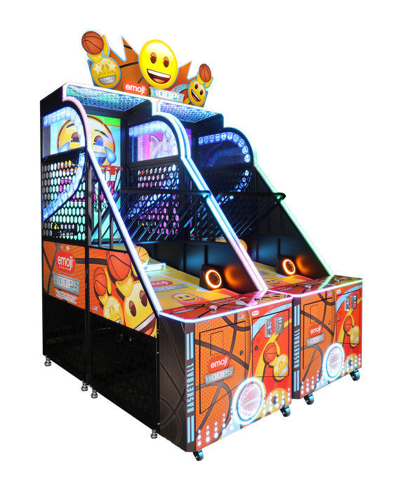 UNIS | Emoji Hoops | 65" LCD Backboard | Basketball Arcade Game