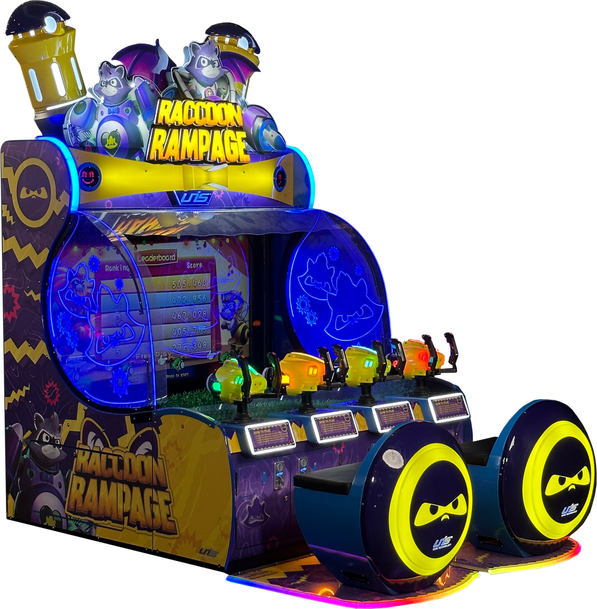 UNIS | Raccoon Rampage | 4-Player | Water Shooting Game — GameRoomMasters