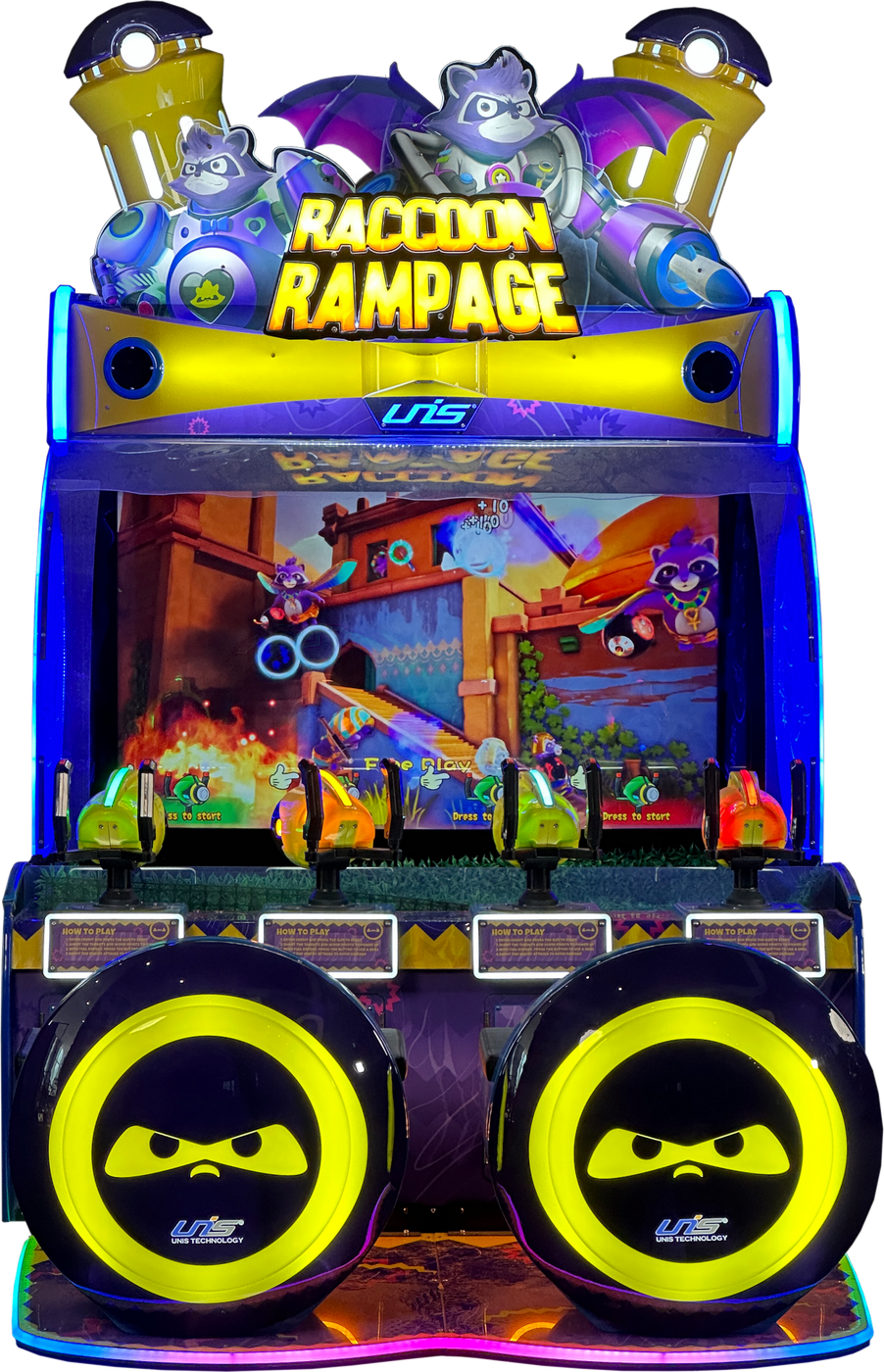 UNIS | Raccoon Rampage | 4-Player | Water Shooting Game — GameRoomMasters