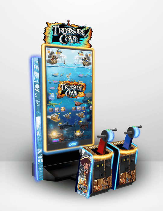 UNIS | Treasure Cove | 2 - Player | 75 - inch LED Screen | Fishing Arcade Game