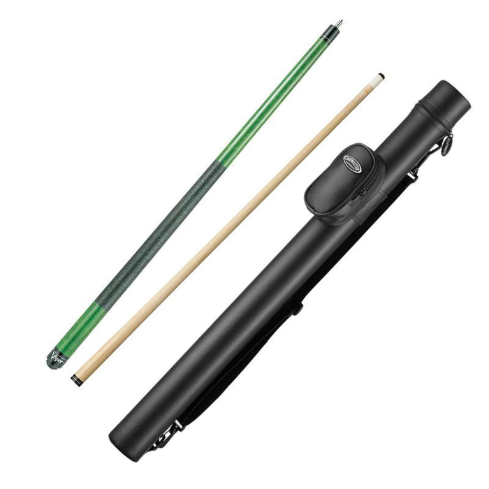 Viper Elite Series Green Wrapped Cue and Casemaster Q - Vault Supreme Black Cue Case