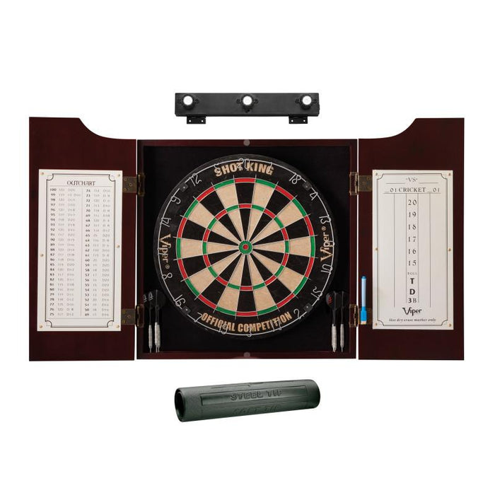 Viper Hudson All - in - One Dart Center, Dart Mat & Shadow Buster Dartboard Light Bundle