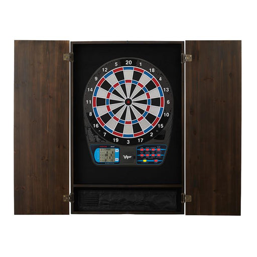 Viper | Metropolitan Espresso Soft Tip Dartboard Cabinet | 787 Electronic Dartboard