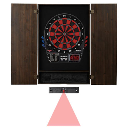 Viper | Metropolitan Espresso Soft Tip Dartboard Cabinet | 797 Electronic Dartboard | Dart Laser Line