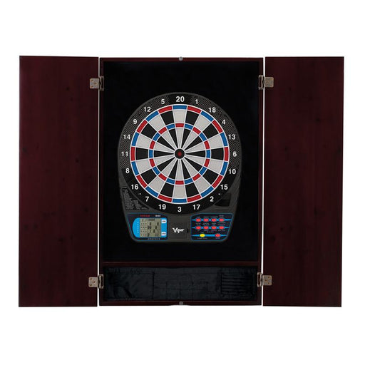 Viper | Metropolitan Mahogany Soft Tip Dartboard Cabinet | 787 Electronic Dartboard
