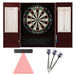 Viper | Metropolitan Mahogany Steel Tip Dartboard Cabinet | Dead - On Bristle Dartboard | Underground Raven Steel Tip Darts 25 Grams | Padded Dart Mat | Vinyl Dart Mat
