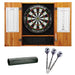 Viper | Metropolitan Oak Steel Tip Dartboard Cabinet | Razorback Sisal Dartboard | Underground Raven Steel Tip Darts 25 Grams | Vinyl Dart Mat