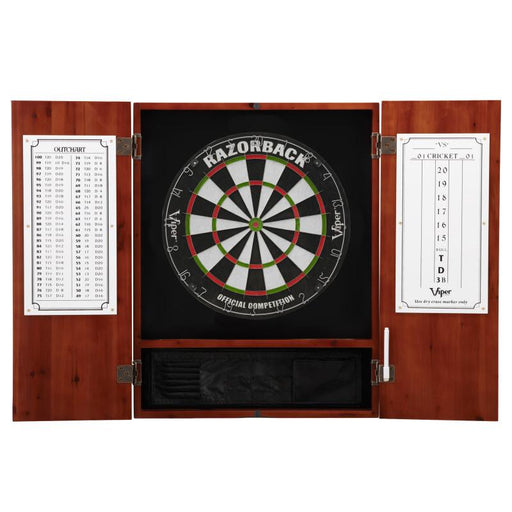 Viper | Razorback Sisal Dartboard | Metropolitan Cinnamon Cabinet