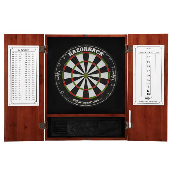 Viper | Razorback Sisal Dartboard | Metropolitan Cinnamon Cabinet