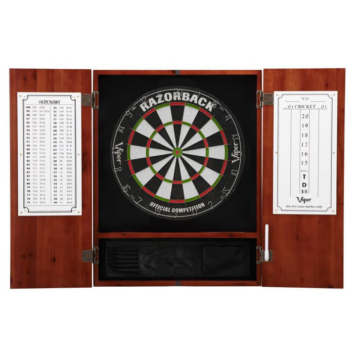 Viper | Razorback Sisal Dartboard | Metropolitan Cinnamon Cabinet