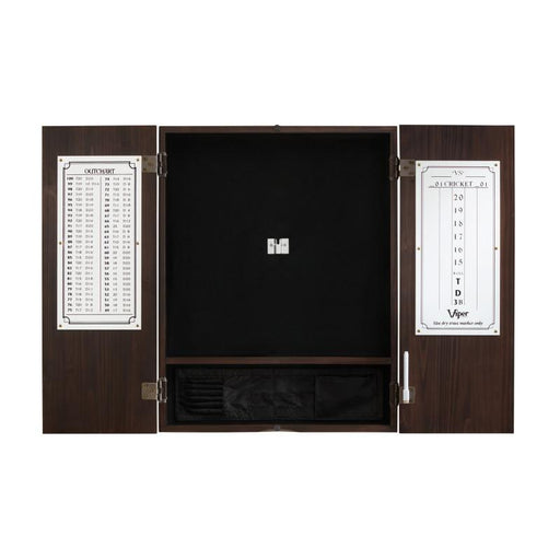 Viper | Razorback Sisal Dartboard | Metropolitan Espresso Cabinet | Shadow Buster Dartboard Lights | Laser Throw Line Marker | Padded Dart Mat | The Bull Starts Here | Underground The Raven Steel Tip Darts