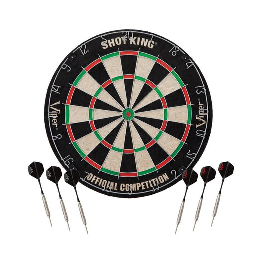 Viper | Shot King Sisal Dartboard |Black Mariah 22g & Silver Thunder 25g