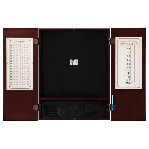 Viper | Shot King Sisal Dartboard | Metropolitan Cinnamon Cabinet | Padded Dart Mat | The Bull Starts Here | Shadow Buster Dartboard Lights & Laser Throw Line Marker