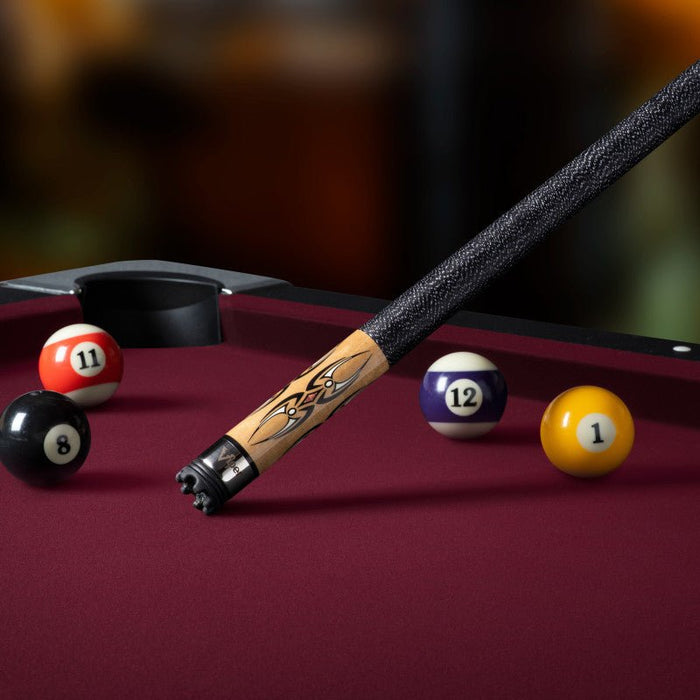 Viper Sinister Black and White Wrap with Brown Stain Billiard/Pool Cue Stick