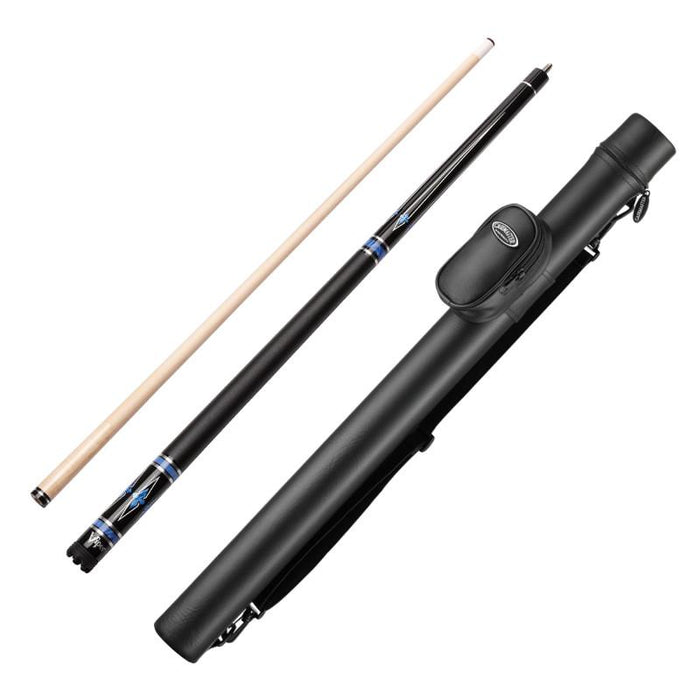 Viper Sinister Series Cue with Black Faux Leather Wrap and Casemaster Q - Vault Supreme Black Cue Case