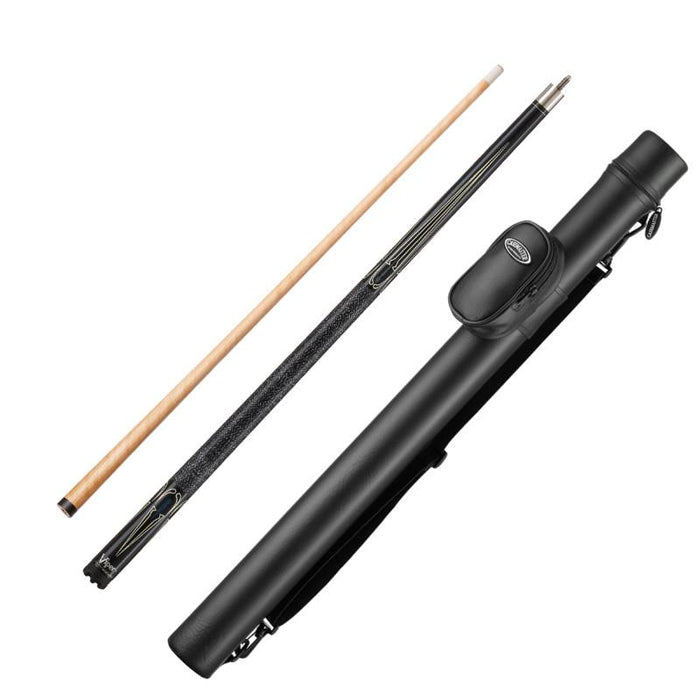 Viper Sinister Series Cue with Black/White Design and Casemaster Q - Vault Supreme Black Cue Case
