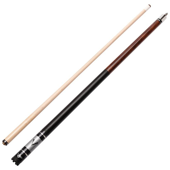 Viper Sinister Series Cue with Brown Stain and Casemaster Q - Vault Supreme Black Cue Case
