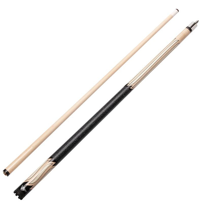 Viper Sinister Series Cue with White Stripe Design and Casemaster Q - Vault Supreme Black Cue Case
