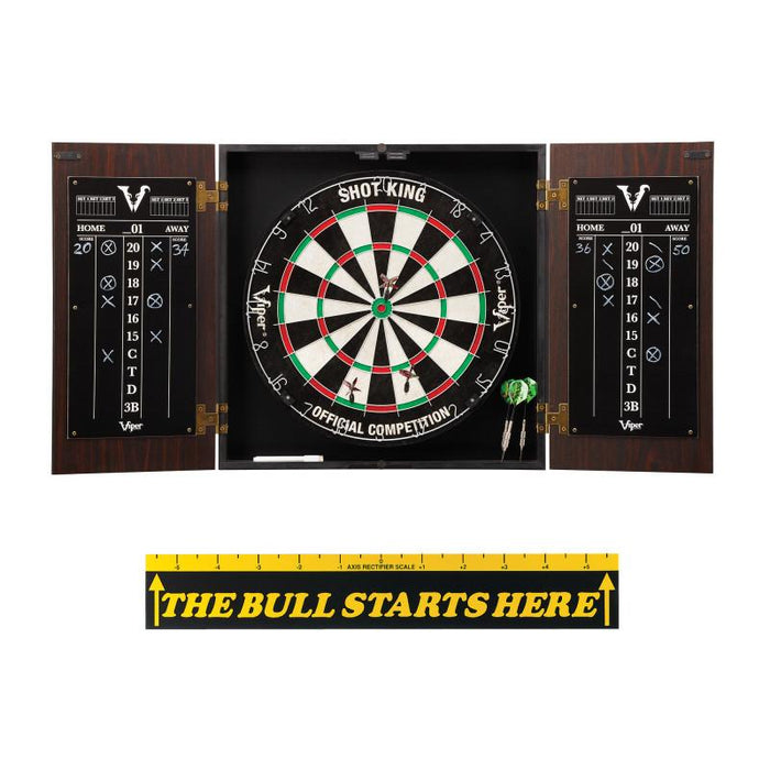Viper | Stadium Dartboard Cabinet Bundles | Shot King Sisal Dartboard | Shadow Buster Cabinet Light | The Bull Starts Here | Throw Line Marker | Starter Darts