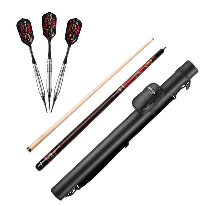 Viper Underground Fatal Shot Soft Tip Darts 18 Grams, Viper Underground Fatal Shot Cue, and Casemaster Q - Vault Supreme Black Cue Case