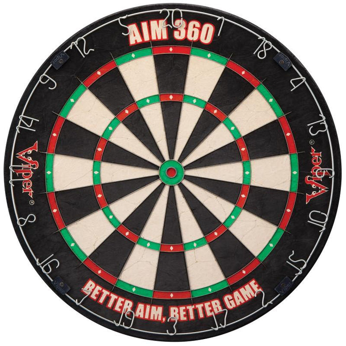 Viper | Vault Deluxe Dartboard Cabinet with Built - In Pro Score | AIM 360 Dartboard
