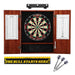 Viper League Sisal Dartboard, Metropolitan Cinnamon Cabinet, Shadow Buster Dartboard Lights & "The Bull Starts Here" Throw Line Marker Darts Viper 