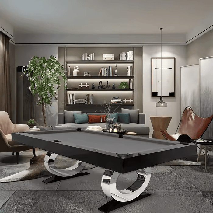 White Billiards | Daphne Modern Slate | Pool Table | Stain Resistant | 7′ - 8′ - 9′