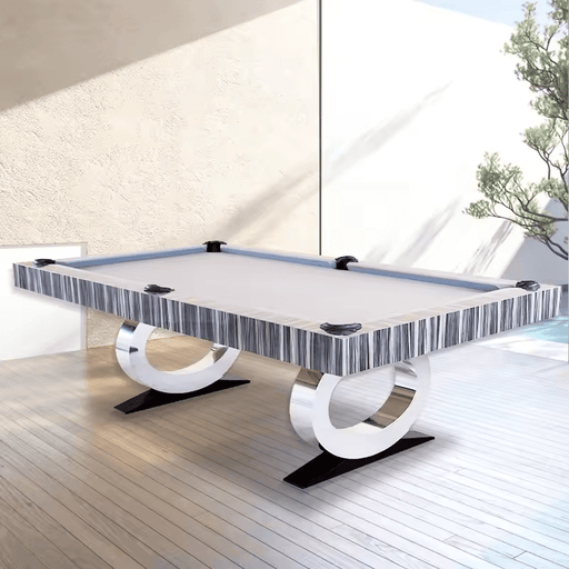 White Billiards | Daphne Modern Slate | Pool Table | Stain Resistant | 7′ - 8′ - 9′