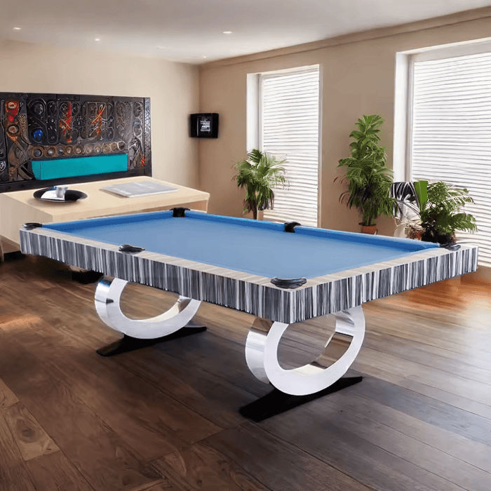 White Billiards | Daphne Modern Slate | Pool Table | Stain Resistant | 7′ - 8′ - 9′